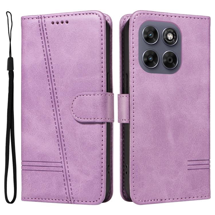 For Motorola Moto G67 5G/G77 5G Global T-type Stitch Leather Phone Case