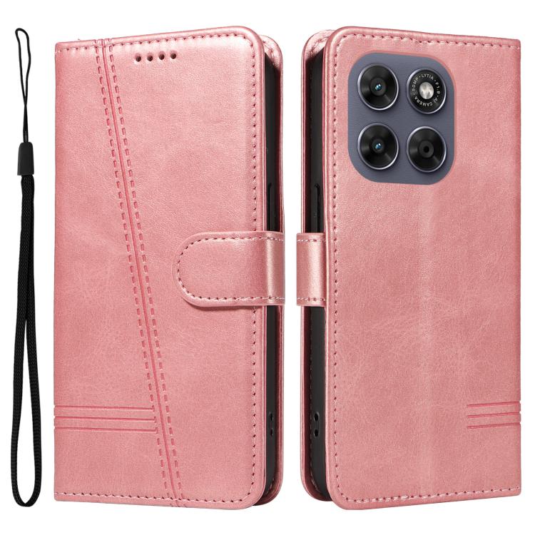 For Motorola Moto G67 5G/G77 5G Global T-type Stitch Leather Phone Case