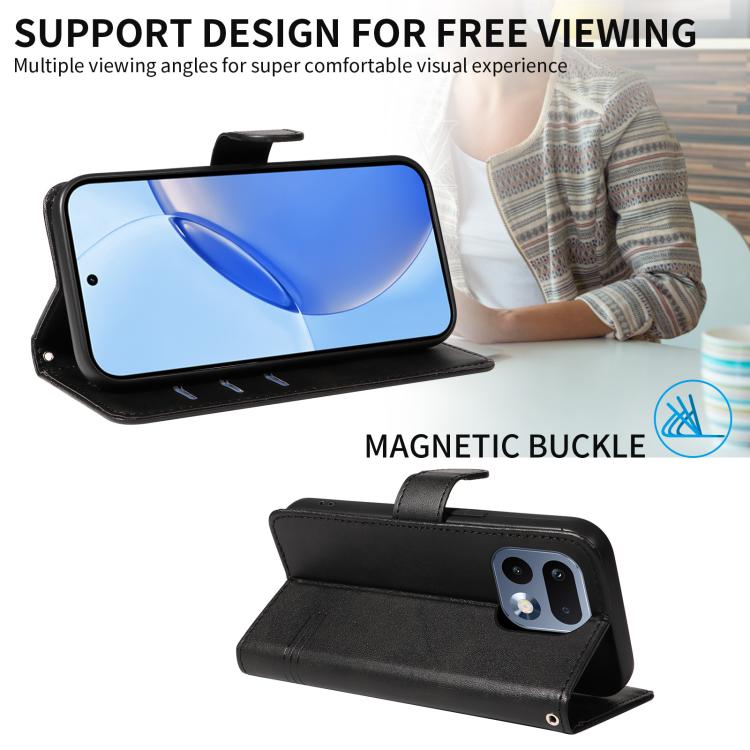 For Realme 16 Pro 5G Global T-type Stitch Leather Phone Case