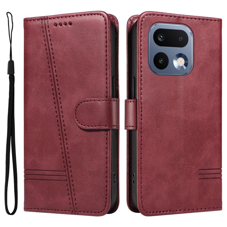 For Realme 16 Pro 5G Global T-type Stitch Leather Phone Case
