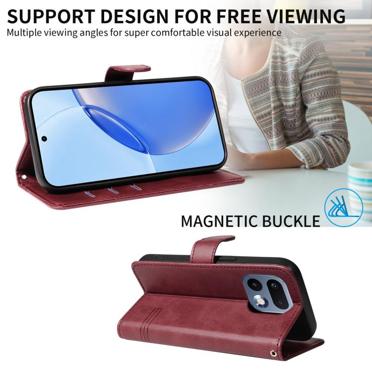 For Realme 16 Pro 5G Global T-type Stitch Leather Phone Case