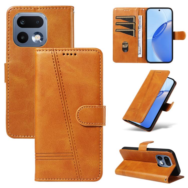 For Realme 16 Pro 5G Global T-type Stitch Leather Phone Case