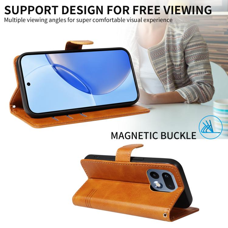 For Realme 16 Pro 5G Global T-type Stitch Leather Phone Case
