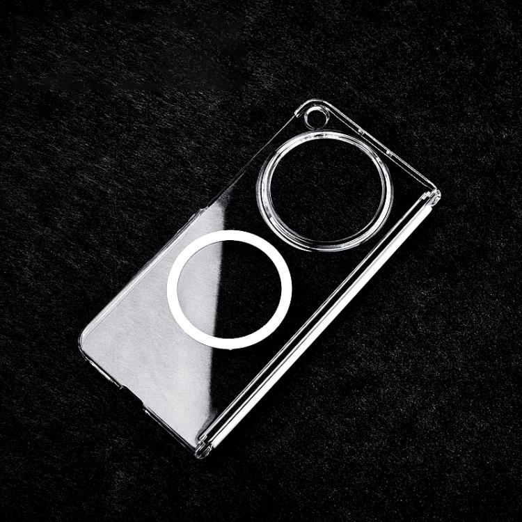 For OPPO Find N6 5G Transparent PC Dual Axis MagSafe Shockproof Phone Case