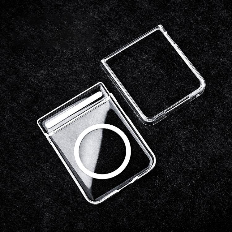 For Xiaomi Mix Flip 2 Transparent PC Dual Axis MagSafe Shockproof Phone Case