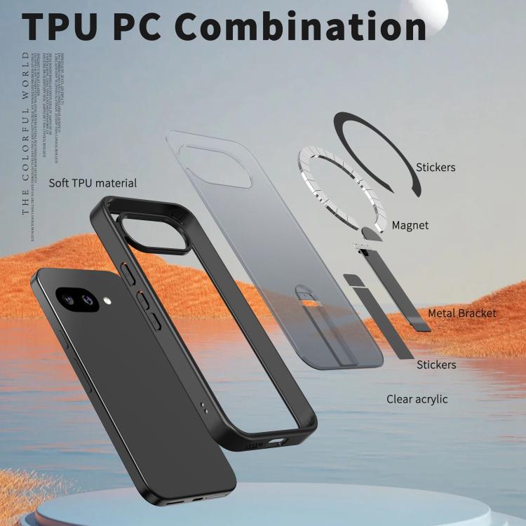 For Google Pixel 10a Star Shine Series TPU + PC MagSafe Phone Case with Fold Holder