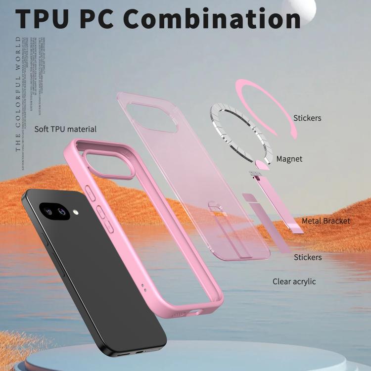 For Google Pixel 10a Star Shine Series TPU + PC MagSafe Phone Case with Fold Holder