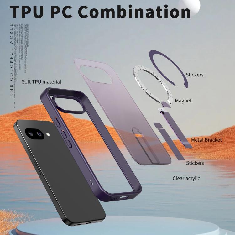 For Google Pixel 10a Star Shine Series TPU + PC MagSafe Phone Case with Fold Holder