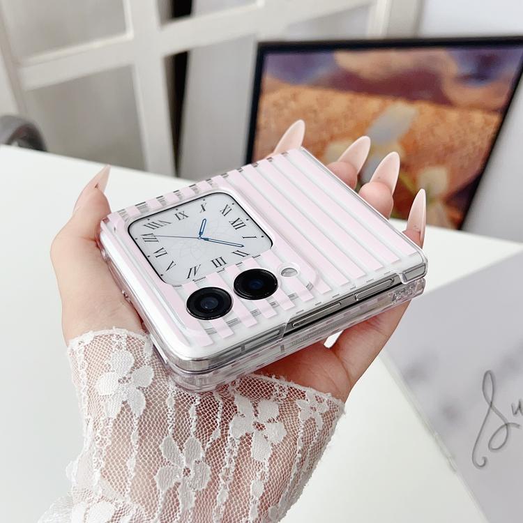 For Huawei nova Flip PC Matte Striped Magnetic Phone Case