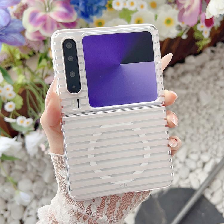 For Huawei Pura X PC Matte Striped Magnetic Phone Case
