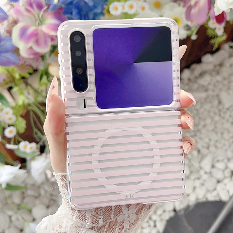 For Huawei Pura X PC Matte Striped Magnetic Phone Case