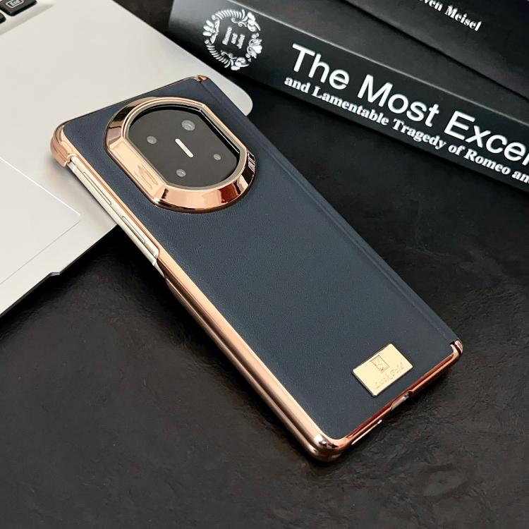 For Huawei Mate X7 Electroplate Dual Axis Supercar Design PU Phone Case