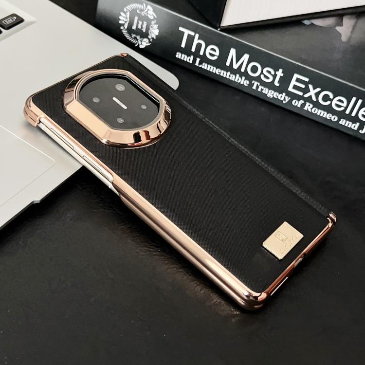 For Huawei Mate X7 Electroplate Dual Axis Supercar Design PU Phone Case