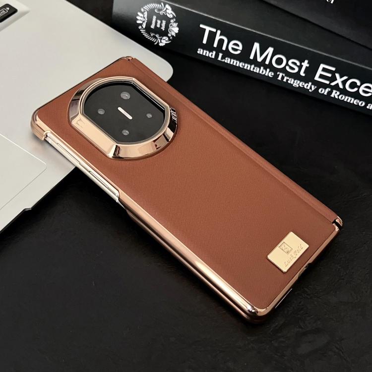 For Huawei Mate X7 Electroplate Dual Axis Supercar Design PU Phone Case