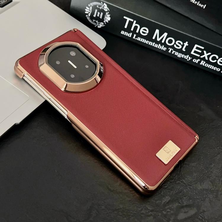 For Huawei Mate X7 Electroplate Dual Axis Supercar Design PU Phone Case