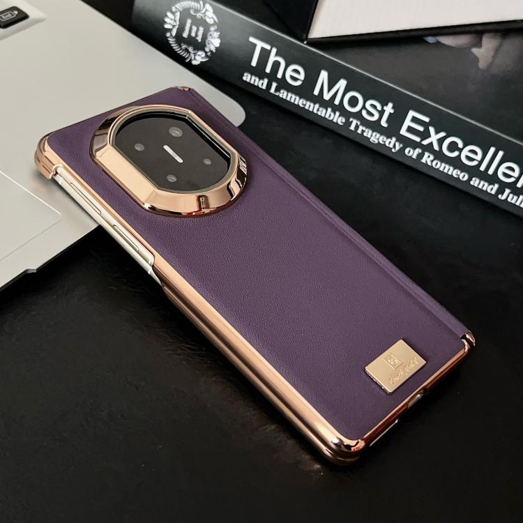 For Huawei Mate X7 Electroplate Dual Axis Supercar Design PU Phone Case