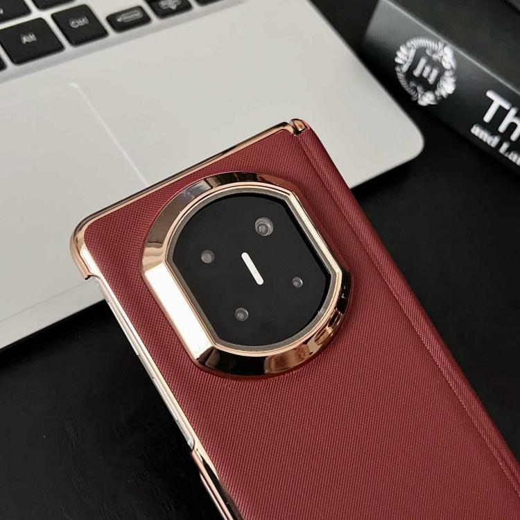 For Huawei Mate X5 Electroplate Dual Axis Supercar Design PU Phone Case