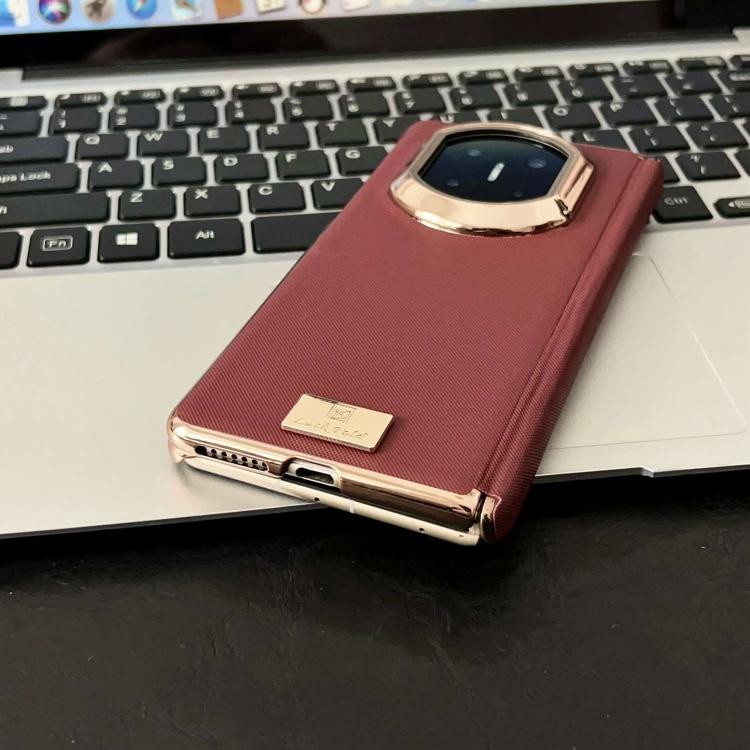For Huawei Mate X6 Electroplate Dual Axis Supercar Design PU Phone Case