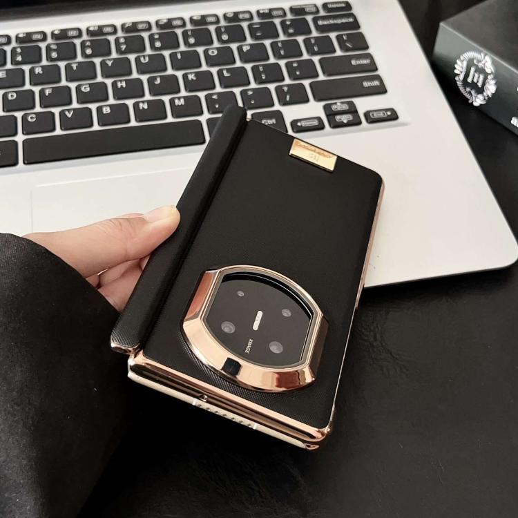 For Huawei Mate X6 Electroplate Dual Axis Supercar Design PU Phone Case