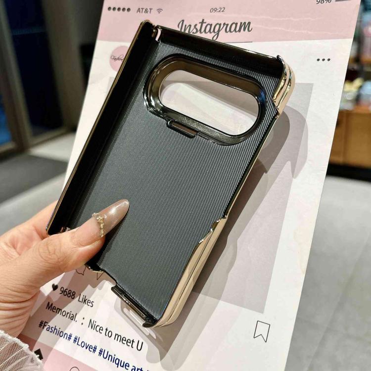 For Huawei Pura X Max Electroplate Dual Axis Supercar Design PU Phone Case