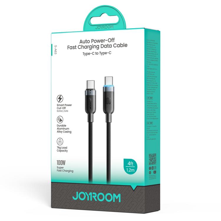 JOYROOM S-A63 StarWay Series 1.2m 100W Type-C to Type-C Auto Power-Off Fast Charging Data Cable