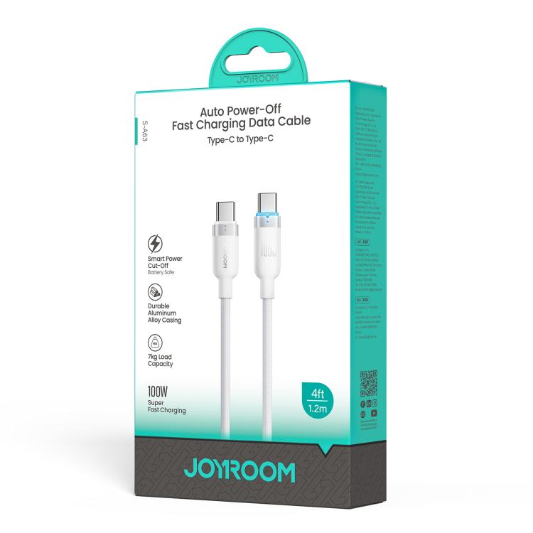 JOYROOM S-A63 StarWay Series 1.2m 100W Type-C to Type-C Auto Power-Off Fast Charging Data Cable