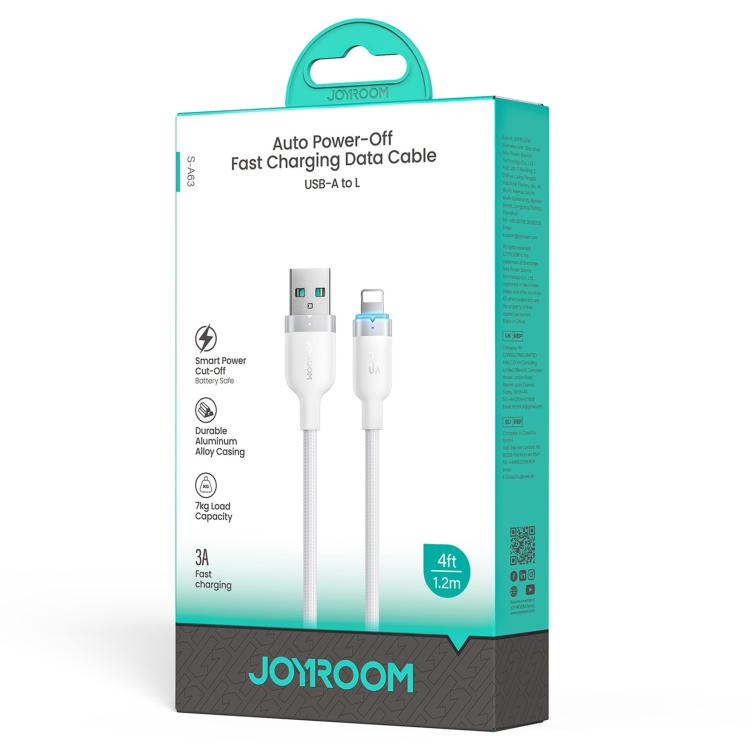 JOYROOM S-A63 StarWay Series 1.2m 3A USB-A to 8 Pin Auto Power-Off Fast Charging Data Cable