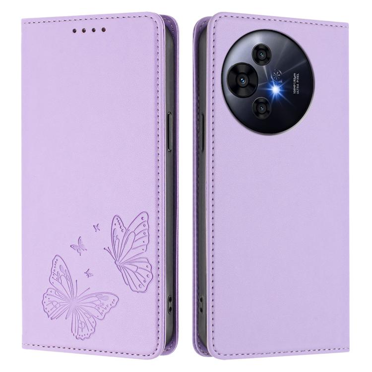 For TCL 50 NxtPaper / 50 Pro NxtPaper / P10 Strong Magnetic Dual Butterfly RFID Vegan Leather Phone Case