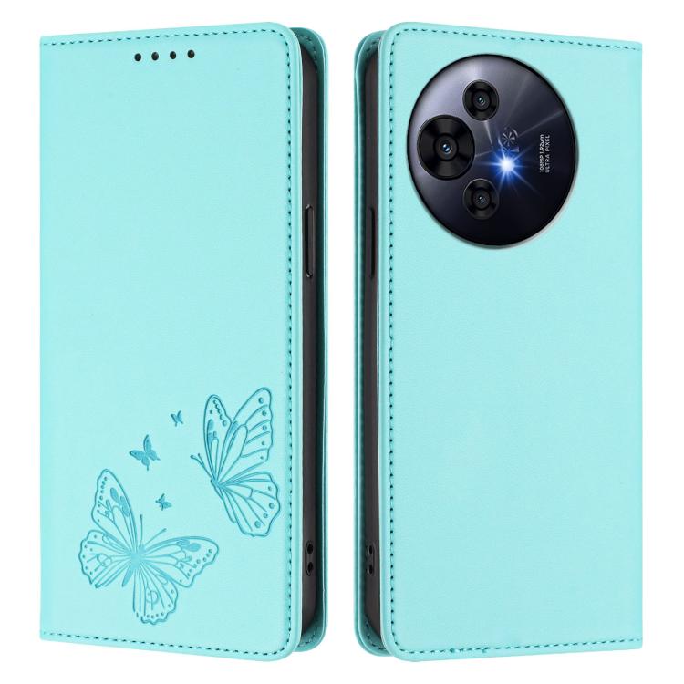 For TCL 50 NxtPaper / 50 Pro NxtPaper / P10 Strong Magnetic Dual Butterfly RFID Vegan Leather Phone Case