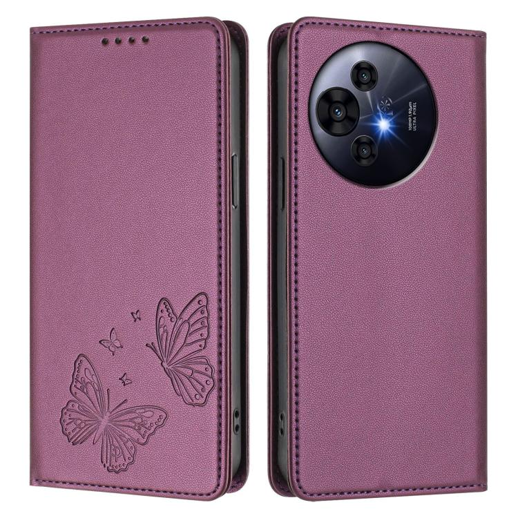 For TCL 50 NxtPaper / 50 Pro NxtPaper / P10 Strong Magnetic Dual Butterfly RFID Vegan Leather Phone Case