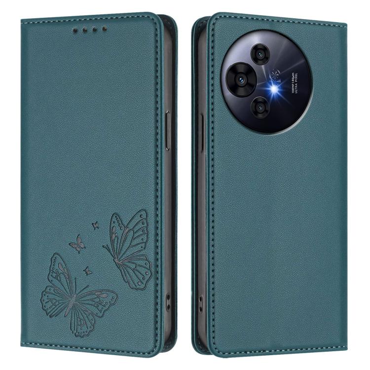 For TCL 50 NxtPaper / 50 Pro NxtPaper / P10 Strong Magnetic Dual Butterfly RFID Vegan Leather Phone Case