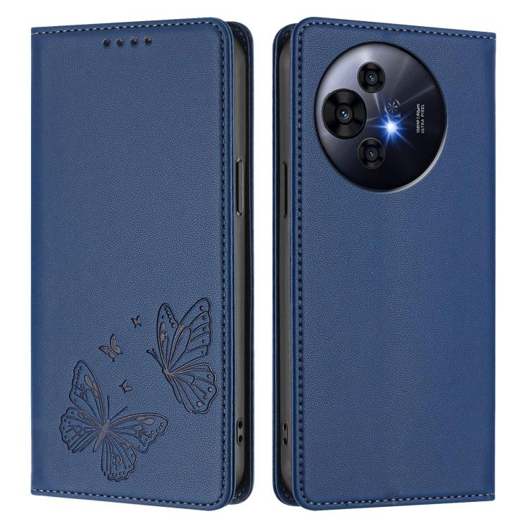 For TCL 50 NxtPaper / 50 Pro NxtPaper / P10 Strong Magnetic Dual Butterfly RFID Vegan Leather Phone Case