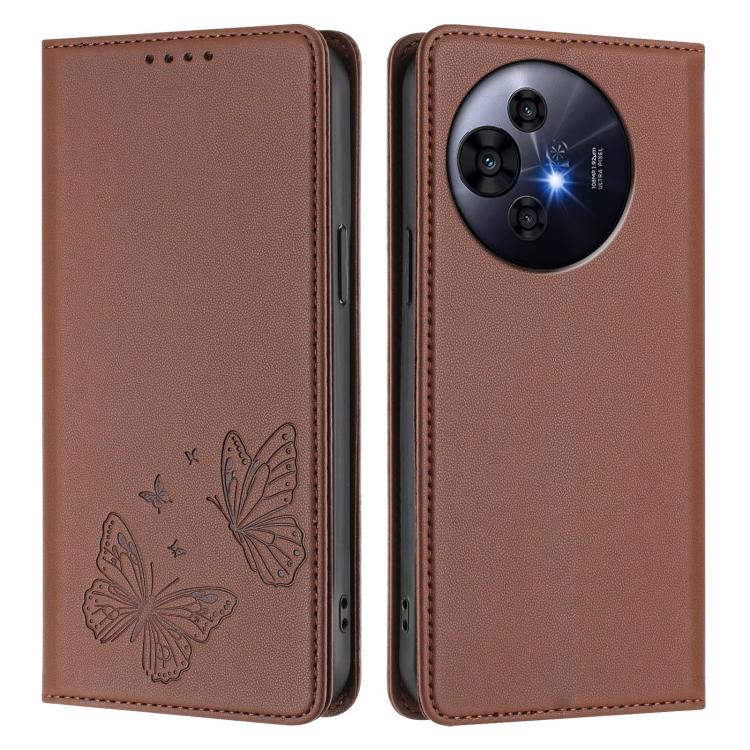For TCL 50 NxtPaper / 50 Pro NxtPaper / P10 Strong Magnetic Dual Butterfly RFID Vegan Leather Phone Case