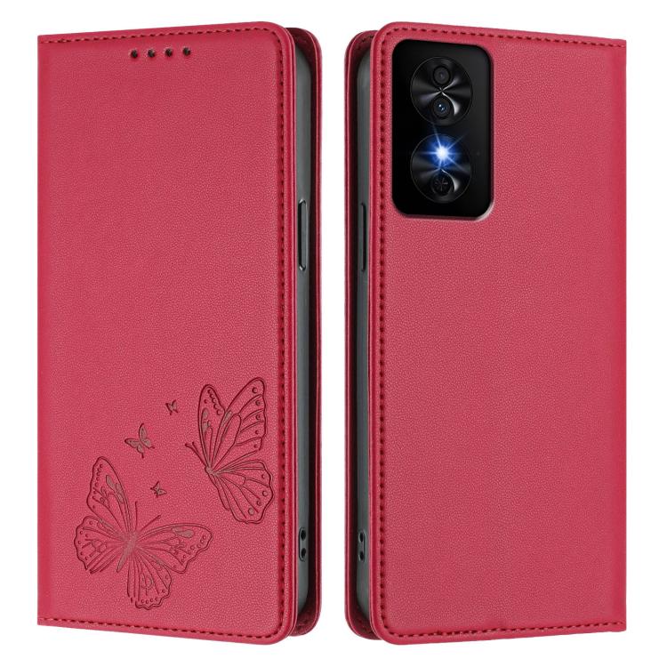 For TCL 50 SE / 40 NxtPaper 4G Strong Magnetic Dual Butterfly RFID Vegan Leather Phone Case