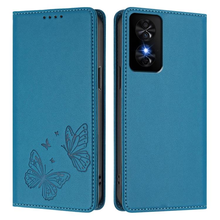 For TCL 50 SE / 40 NxtPaper 4G Strong Magnetic Dual Butterfly RFID Vegan Leather Phone Case