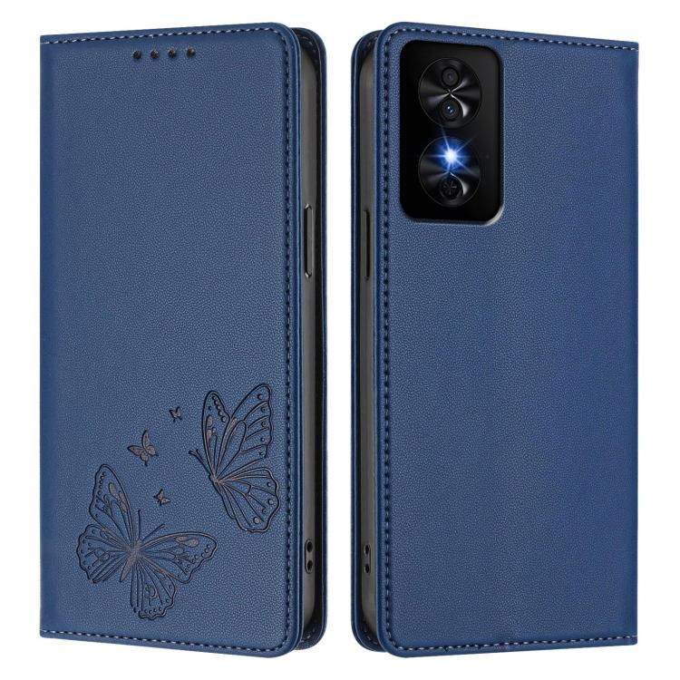 For TCL 50 SE / 40 NxtPaper 4G Strong Magnetic Dual Butterfly RFID Vegan Leather Phone Case