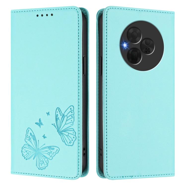 For TCL NxtPaper 60 Ultra 5G Strong Magnetic Dual Butterfly RFID Vegan Leather Phone Case
