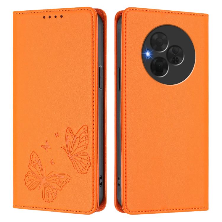 For TCL NxtPaper 60 Ultra 5G Strong Magnetic Dual Butterfly RFID Vegan Leather Phone Case