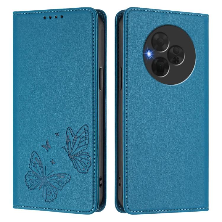 For TCL NxtPaper 60 Ultra 5G Strong Magnetic Dual Butterfly RFID Vegan Leather Phone Case