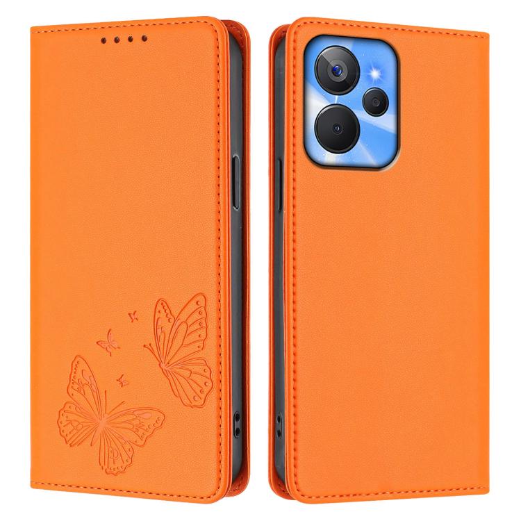 For Realme 10T / Realme 10s Strong Magnetic Dual Butterfly RFID Vegan Leather Phone Case