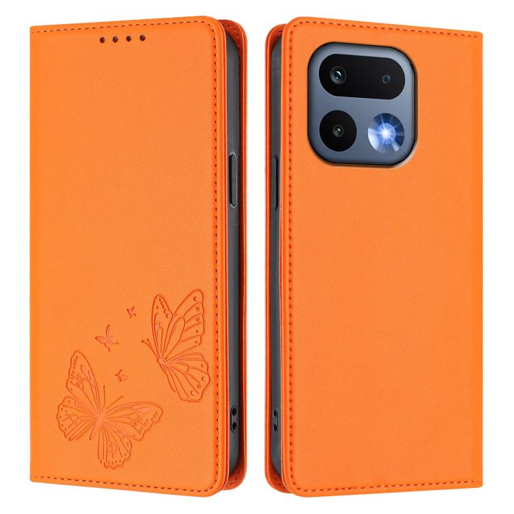 For Realme 16 Pro 5G Strong Magnetic Dual Butterfly RFID Vegan Leather Phone Case