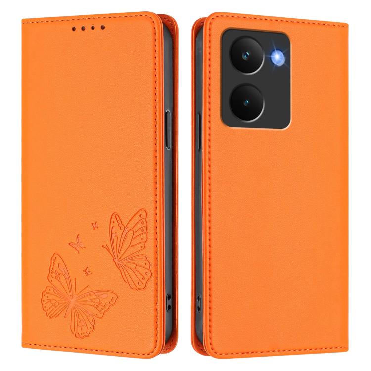 For Realme P3 Ultra 5G Strong Magnetic Dual Butterfly RFID Vegan Leather Phone Case