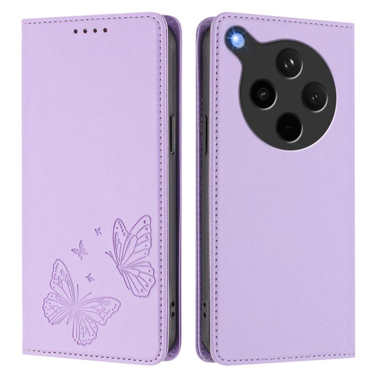 For OPPO Find X8s+ Strong Magnetic Dual Butterfly RFID Vegan Leather Phone Case