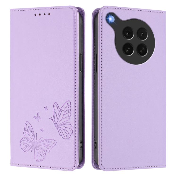 For OPPO Find X8s Strong Magnetic Dual Butterfly RFID Vegan Leather Phone Case