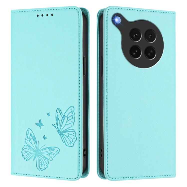 For OPPO Find X8s Strong Magnetic Dual Butterfly RFID Vegan Leather Phone Case