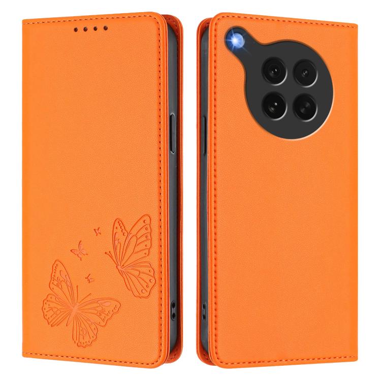 For OPPO Find X8s Strong Magnetic Dual Butterfly RFID Vegan Leather Phone Case