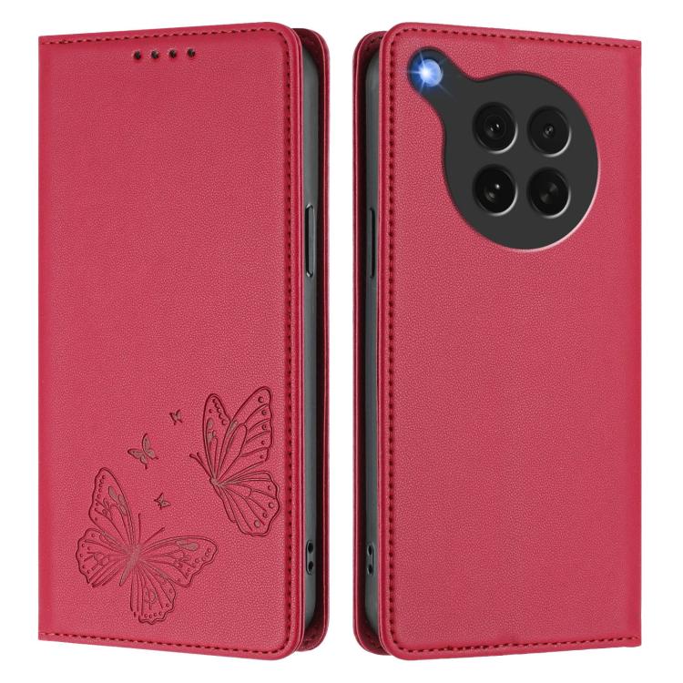 For OPPO Find X8s Strong Magnetic Dual Butterfly RFID Vegan Leather Phone Case