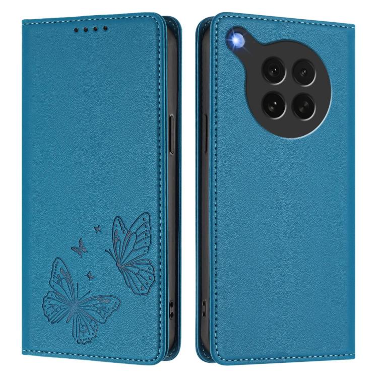 For OPPO Find X8s Strong Magnetic Dual Butterfly RFID Vegan Leather Phone Case
