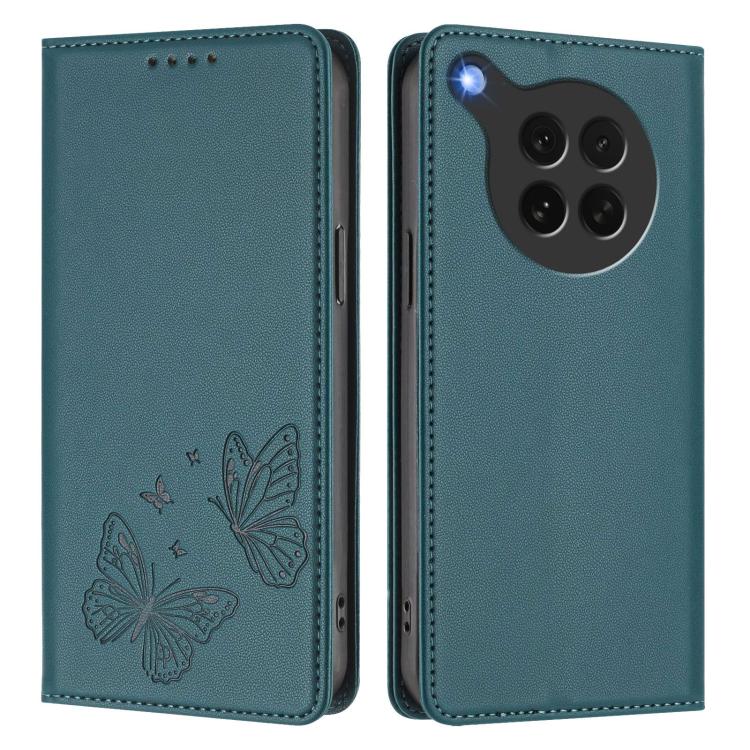 For OPPO Find X8s Strong Magnetic Dual Butterfly RFID Vegan Leather Phone Case