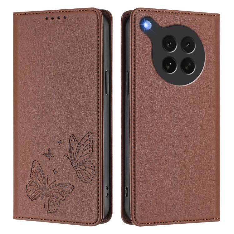 For OPPO Find X8s Strong Magnetic Dual Butterfly RFID Vegan Leather Phone Case